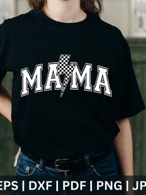 Black "MAMA" Graphic Tee for Kids